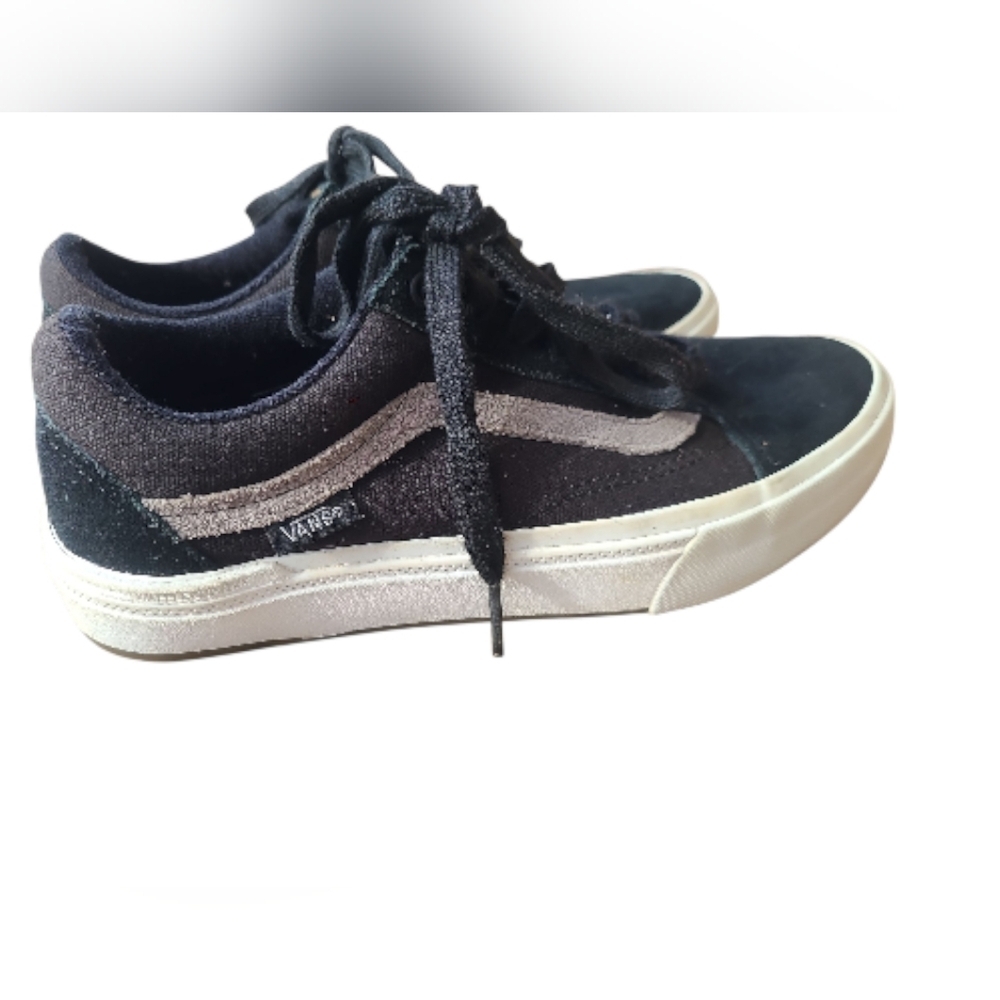 Vans Pop Cush BMX Black + White Suede And Canvas Sneakers Size W6 Or M 5.5 EU 37 - Picture 3 of 6